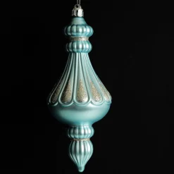 Sky Blue Christmas Finial Decoration Finials And Drops|