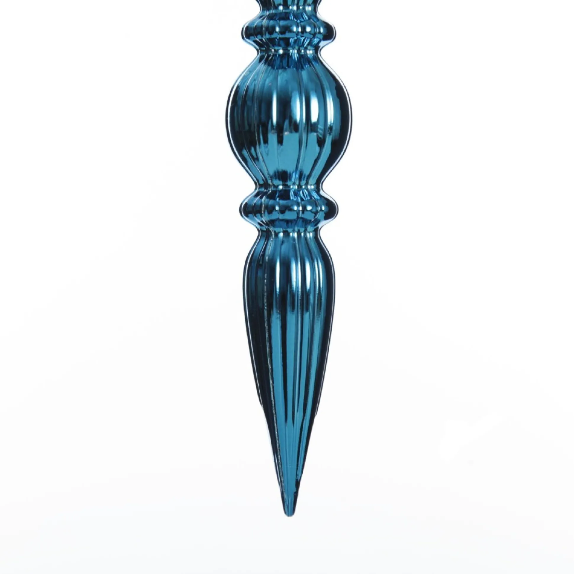 Small Blue Christmas Finial Decoration - Set of 3 Finials And Drops|
