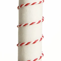 Small Glitter with Braid and Twine Candy Cane Christmas Decoration - Set of 2 Christmas Tree Decorations|