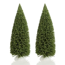 Small Green Sisal Tree - Set of 2 Table Top Christmas Trees|