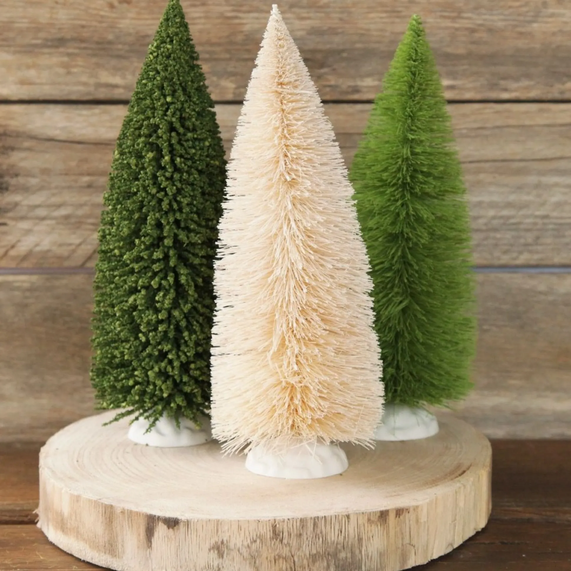 Small Green Sisal Tree - Set of 2 Table Top Christmas Trees|