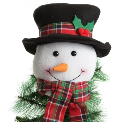 Snowman Head Tartan Tree Topper Tree Toppers|