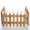 Tall Snow Capped Natural Wooden Picket Fence Christmas Tree Skirts|