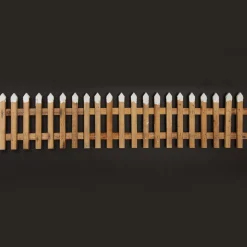 Tall Snow Capped Natural Wooden Picket Fence Christmas Tree Skirts|