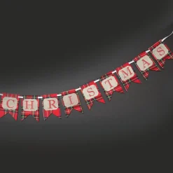 Tartan Merry Christmas Bunting Wall Hangings And Signs|