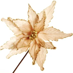 Taupe Flower Stem Christmas Flowers|