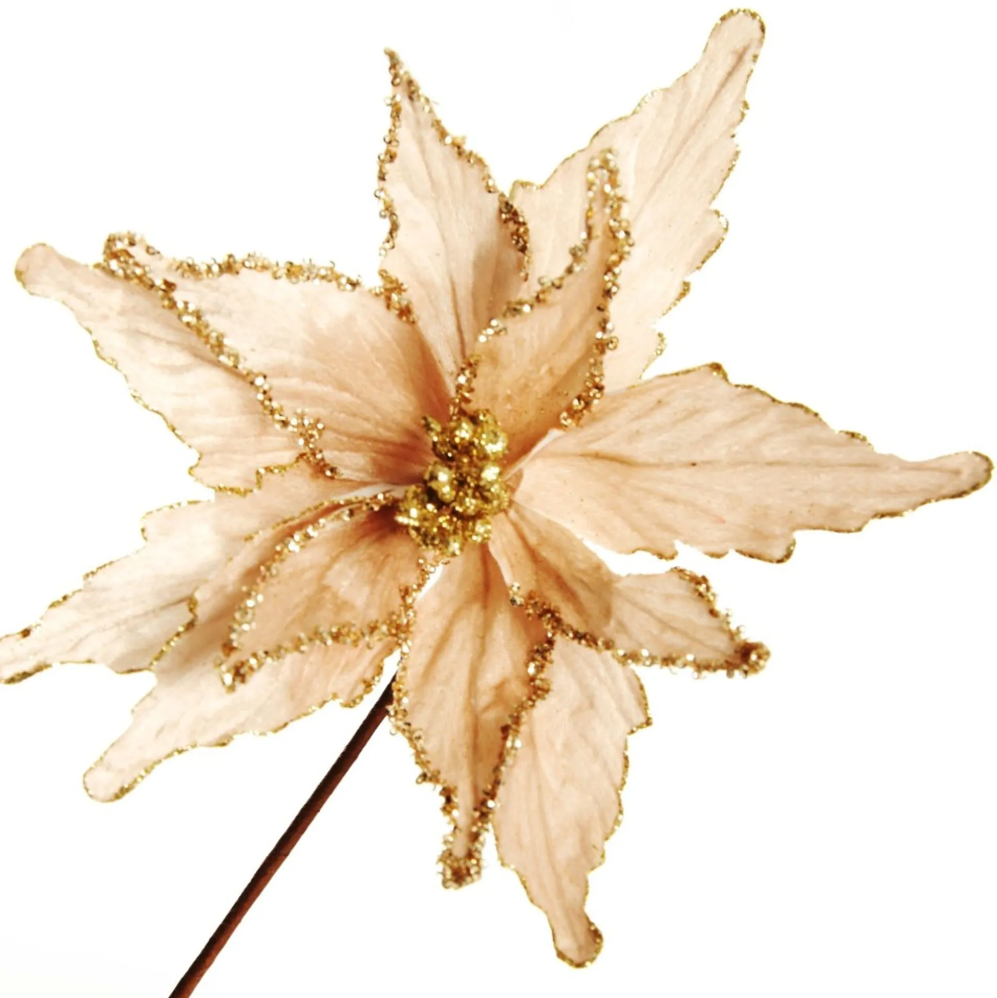 Taupe Flower Stem Christmas Flowers|