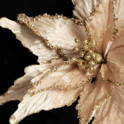 Taupe Flower Stem Christmas Flowers|