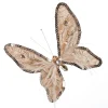 Taupe Sequin and Jewel Butterfly Clip Butterflies And Birds|