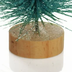 Teal Bottle Brush Tree - Small Set of 2 Table Top Christmas Trees|