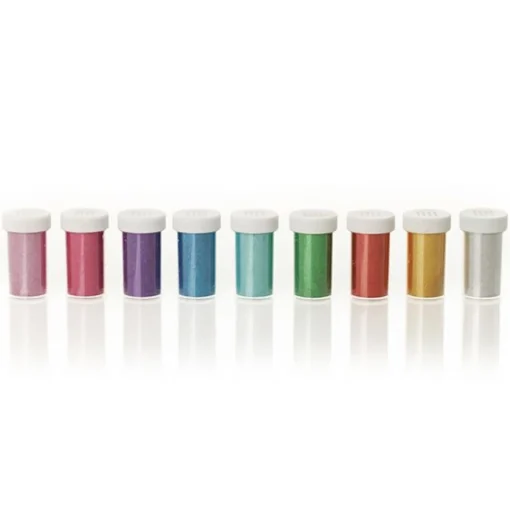 * Christmas Craft Supplies|The Christmas Cart Extra Fine Glitter Vial Pack Of 9 - Assorted Colours