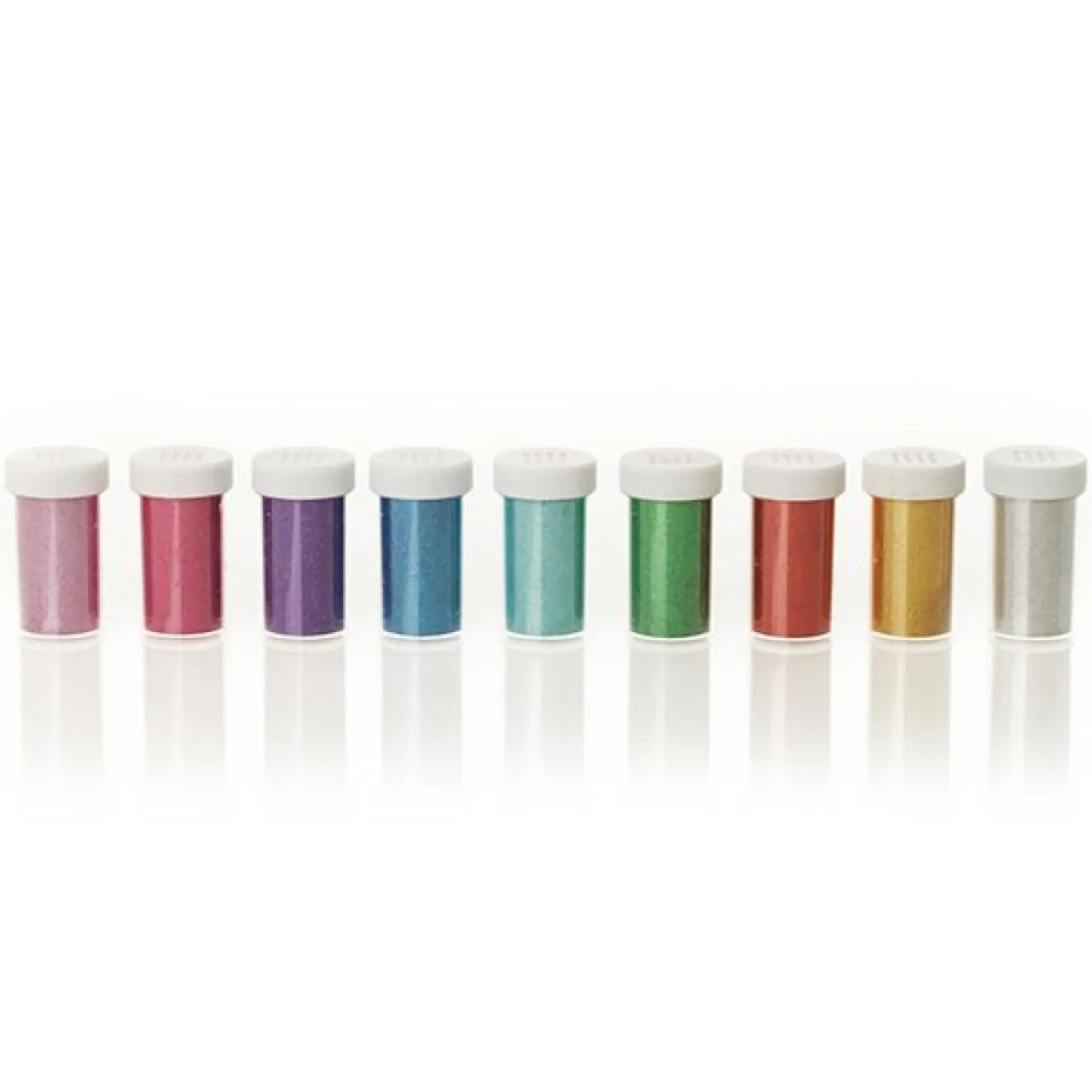 * Christmas Craft Supplies|The Christmas Cart Extra Fine Glitter Vial Pack Of 9 - Assorted Colours