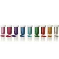 * Christmas Craft Supplies|The Christmas Cart Extra Fine Glitter Vial Pack Of 9 - Assorted Colours