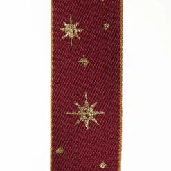 Three Assorted Burgundy and Gold Ribbons Ribbons|