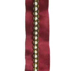Three Assorted Burgundy Tartan and Braid Christmas Ribbons Ribbons|