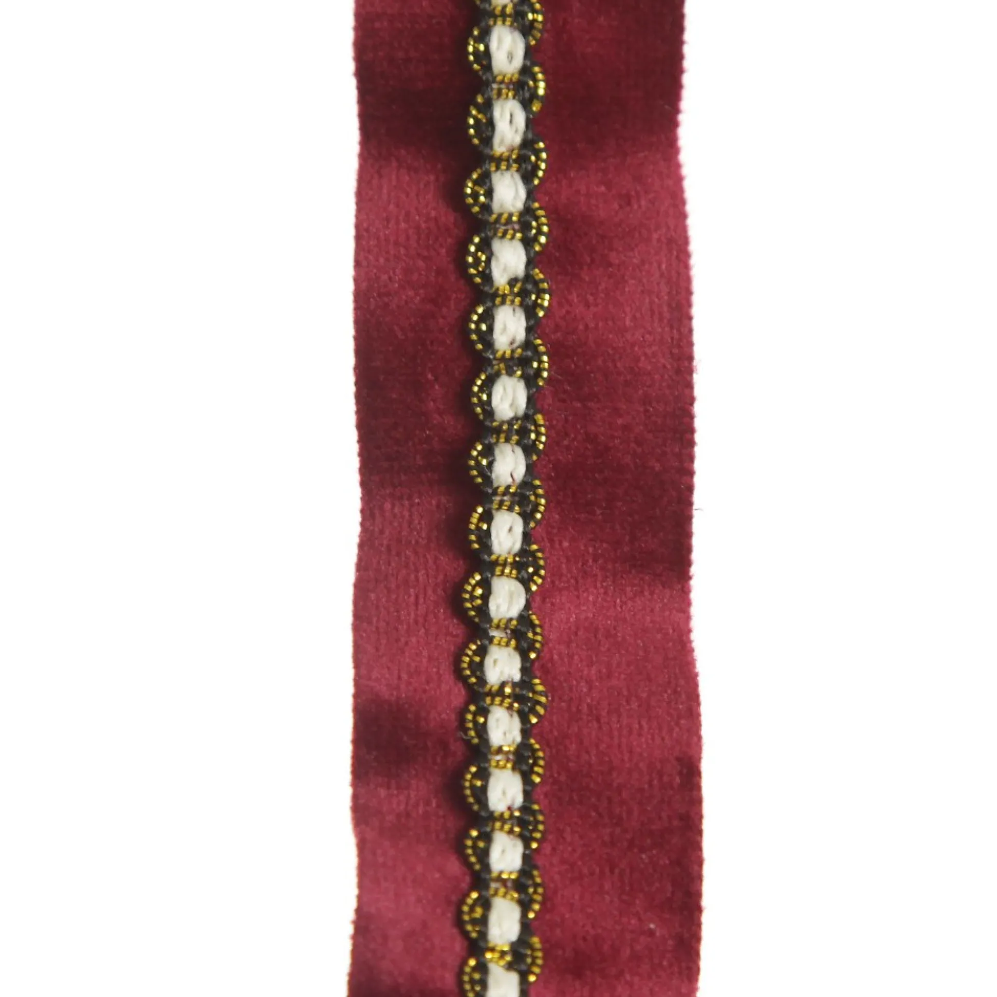 Three Assorted Burgundy Tartan and Braid Christmas Ribbons Ribbons|
