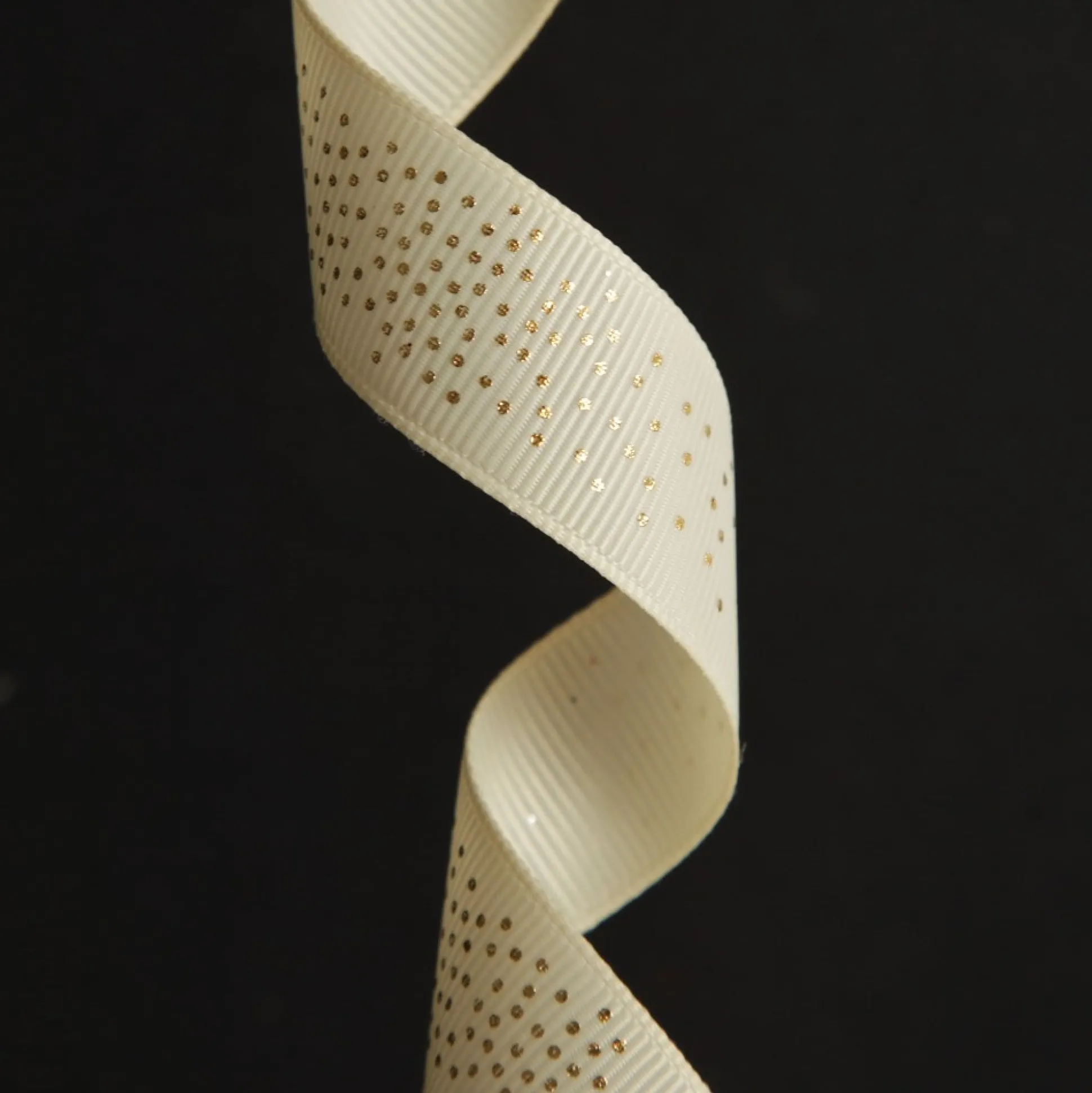 Three Assorted Ivory and Champagne Mesh and Glitter Dots Christmas Ribbons Ribbons|