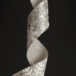 Three Assorted Silver Snowflakes and Dots Christmas Ribbons Ribbons|