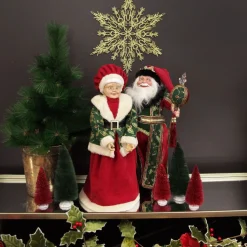 Traditional Mrs Claus Standing Christmas Ornament Christmas Figurines|