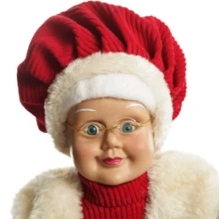 Traditional Mrs Claus Standing Christmas Ornament Christmas Figurines|