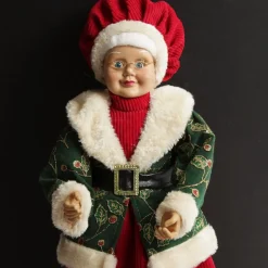Traditional Mrs Claus Standing Christmas Ornament Christmas Figurines|