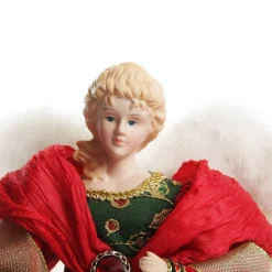 Traditional Red and Green Angel Tree Topper Ornament Tree Toppers|