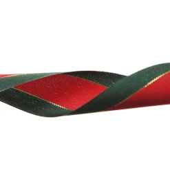 Traditional Red Green and Gold Grossgrain Wired Christmas Ribbon - 3.8cm Ribbons|