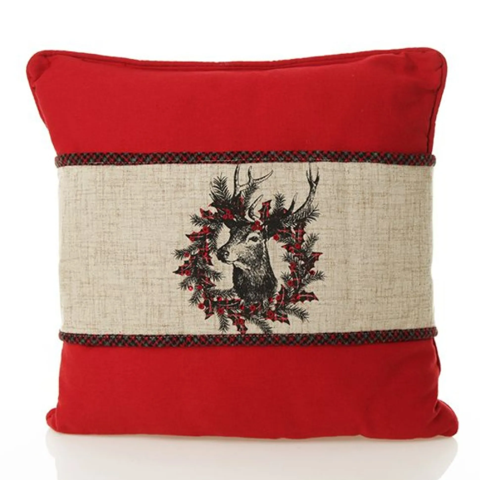 Vintage Reindeer Christmas Cushion Wrap Christmas Cushions|