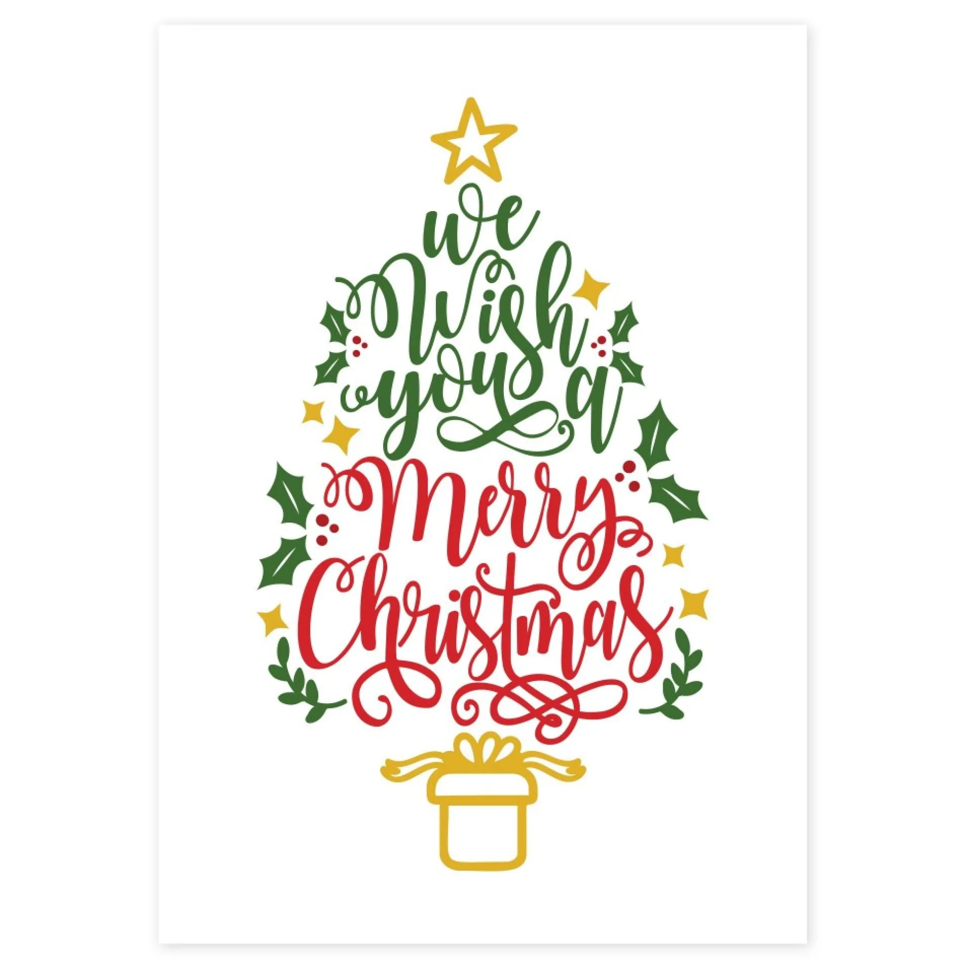 We wish you a Merry Christmas Poster Christmas Prints|