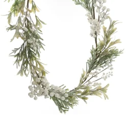 White Berry and Frosted Leaf Christmas Garland Christmas Garlands|