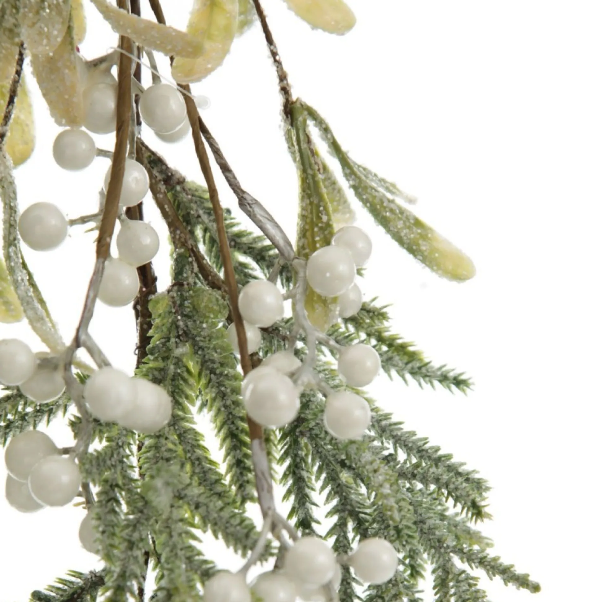White Berry and Frosted Leaf Christmas Garland Christmas Garlands|