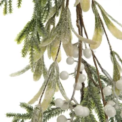 White Berry and Frosted Leaf Christmas Garland Christmas Garlands|