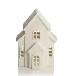White Christmas Church Candle Holder Light-Up Scenes And Ornaments|