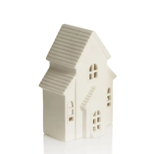 White Christmas Church Candle Holder Light-Up Scenes And Ornaments|
