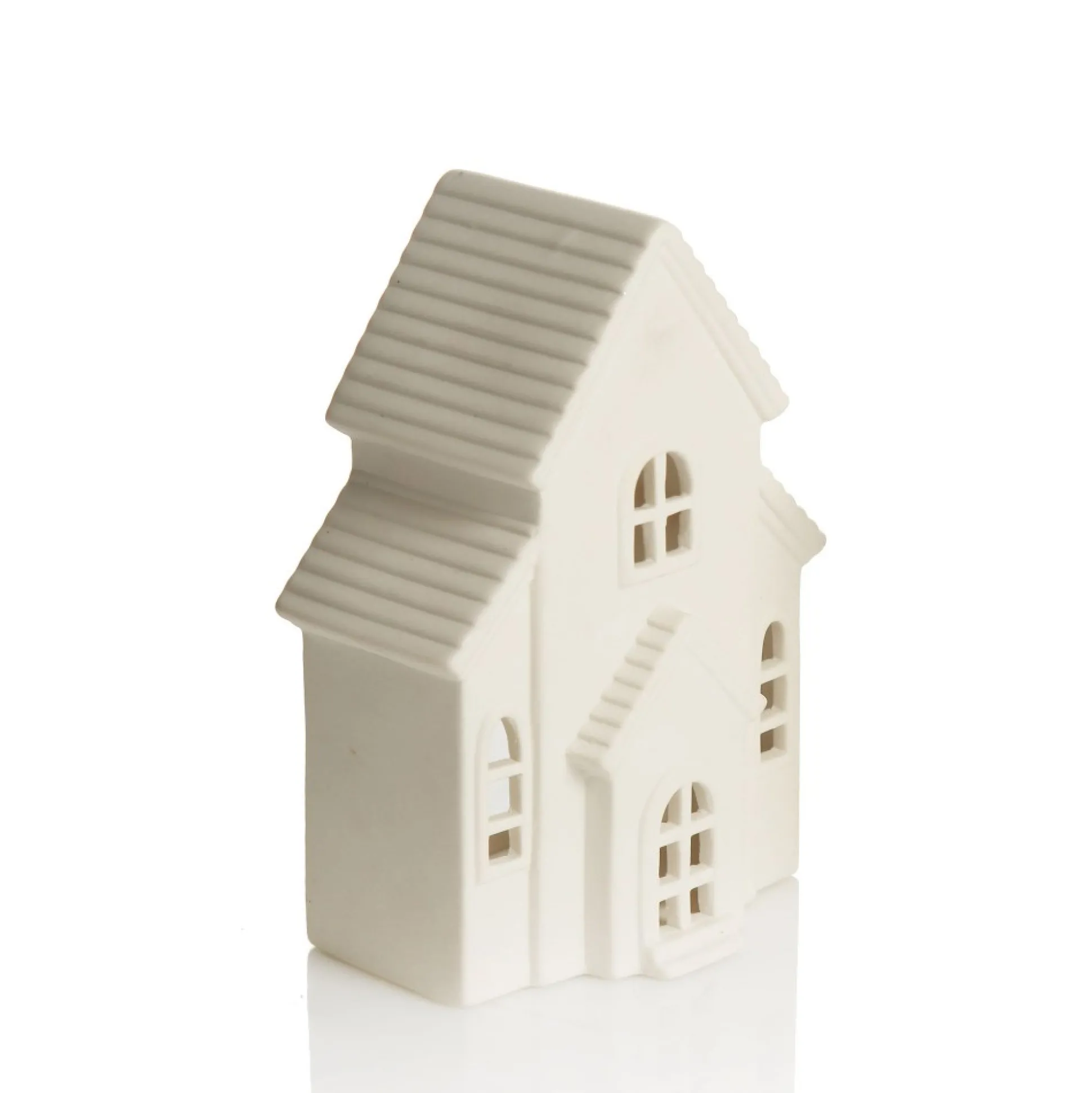 White Christmas Church Candle Holder Light-Up Scenes And Ornaments|