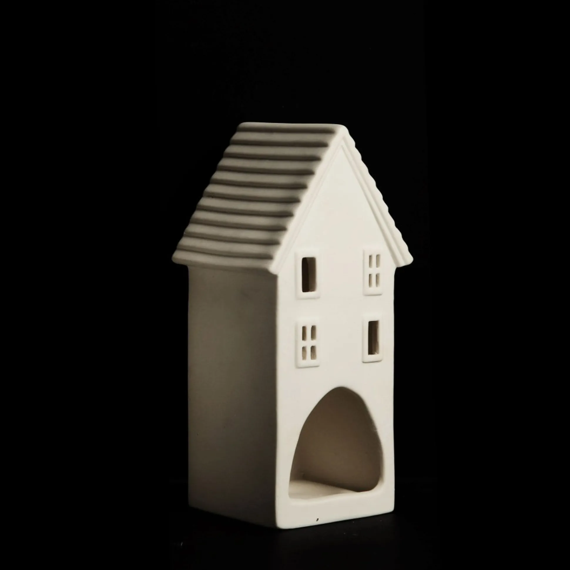 White Christmas Village House Candle Holder Light-Up Scenes And Ornaments|
