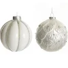 White Decorative Christmas Baubles - Set of 2 Christmas Bauble Sets|