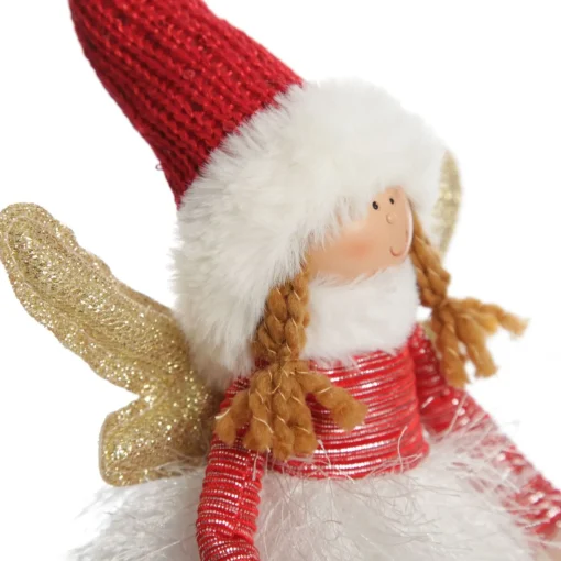 White Dress Fabric Standing Angel Christmas Angels|