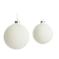 White Glass Personalised Christmas Bauble Personalised Baubles|