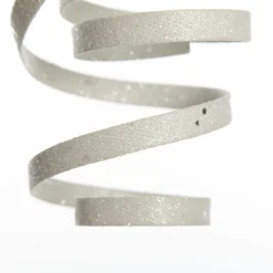 White Glitter Curly Ribbon Christmas Pick Small Christmas Tree Picks|