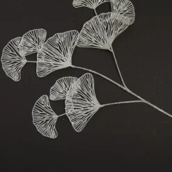 White Glitter Fan Coral Pick Christmas Sprays|