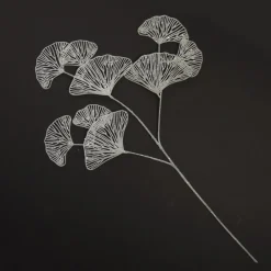 White Glitter Fan Coral Pick Christmas Sprays|