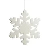 White Glitter Hanging Snowflake - Small Snowflakes And Stars|