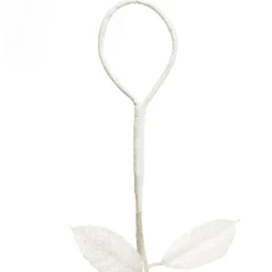 White Glitter Leaf Christmas Garland Christmas Garlands|