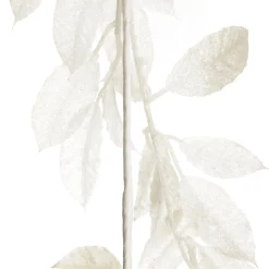 White Glitter Leaf Christmas Garland Christmas Garlands|