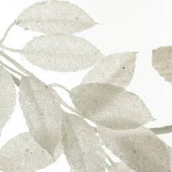 White Glitter Leaf Christmas Garland Christmas Garlands|