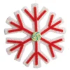 White Glitter Snowflake with Red Icing Snowflakes And Stars|