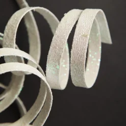 White Glitter Spiral Ribbon Christmas Pick Christmas Tree Picks|