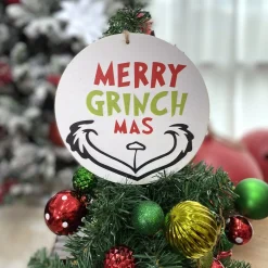White Merry Grinchmas Christmas Sign Wall Hangings And Signs|