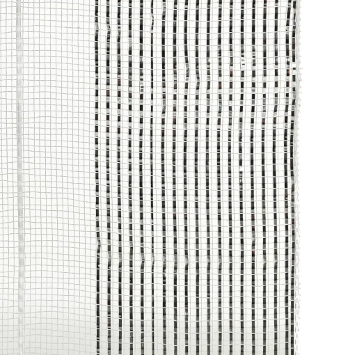 White Metallic Stripe Decomesh Roll Decomesh|